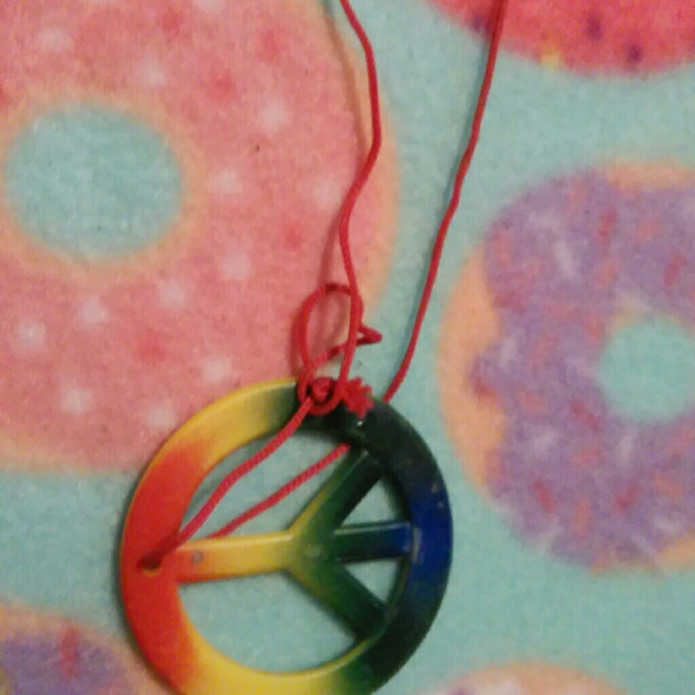 Peace sign necklace